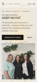 Starr Studio: mobile view, website designed and built by Studio RR